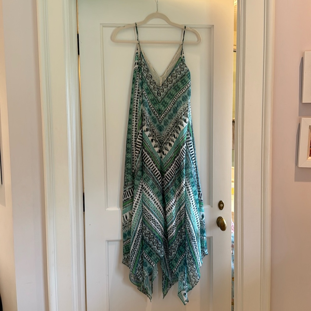 RAMY BROOK Handkerchief Hem Midi Dress